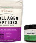Collagen Peptides & Beyond Greens | Hair, Skin, Nail, and Joint Support + Immune Boost, Detox, & Energy