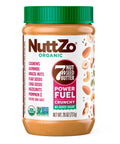 NuttZo Natural Power Fuel 7 Nuts and Seeds Butter, Crunchy, Paleo and Keto Friendly, Peanut and Gluten Free, Kosher, No Added Sugar or Oil, 12 oz Jar