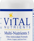 Vital Nutrients MultiNutrients 5 Ultra Antioxidant Formula Boron Copper and Iron Ultra Antioxidant Daily MultiVitamin/Mineral Formula 120 Vegetarian Capsules per Bottle