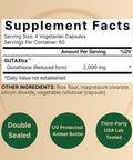 NatureBell Glutathione Supplement 2,000mg Per Serving 240 Veggie Capsules 98% Purity Verified Bioavailable Reduced Glutathione Pills Active Form Master Antioxidant Vegan Friendly & Non-GMO