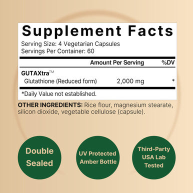 NatureBell Glutathione Supplement 2,000mg Per Serving 240 Veggie Capsules 98% Purity Verified Bioavailable Reduced Glutathione Pills Active Form Master Antioxidant Vegan Friendly & Non-GMO
