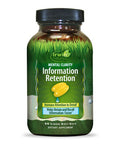 Irwin Naturals Mental Clarity Information Retention - Enhance Attention Retain & Recall Information Faster - Brain Support Supplement With Ashwagandha Ginkgo Rhodiola & Ginseng - 60 Liquid Softgels