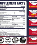 Iron Gummies 18Mg+Vitamin B12 5000 Mcg For Adults Kids - 4 Months Supply - 98% Purity Carbonyl Iron Supplement For Women Men, W/Folate,D3,B6 For Iron Deficiency&Anemia, Red Blood Cell Formation,Energy