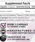 Nootropics Depot N-Acetyl L-Cysteine Capsules | 500mg | NAC | 180 Count | Supports Healthy Liver Function | Cellular Health | Glutathione Levels | Healthy Oxidation Levels