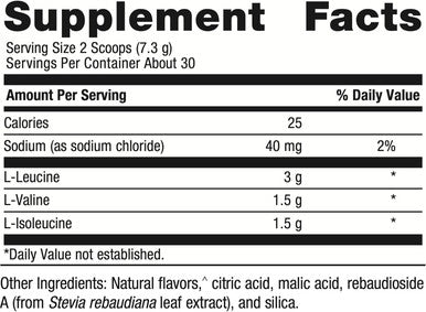 Metagenics BCAAs Powder 7.72 oz (219 g) Orange Mango Flavor 30 Servings - Non-GMO Gluten Vegetarian