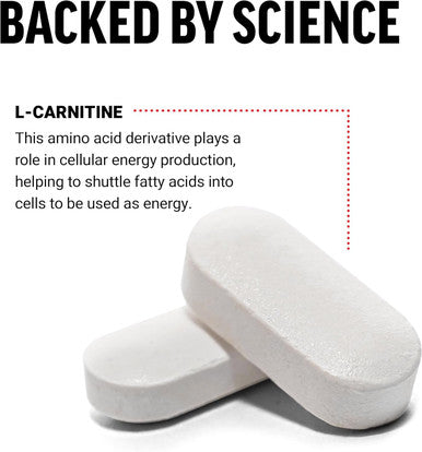 Force Factor L-Carnitine Supplement L Carnitine Tartrate 1000mg Tablets to Convert Fat Into Energy Support Muscle Recovery and Boost Exercise Performance Vegan Non-GMO 90 Vegetable Capsules