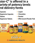 American Health Ester-C With Citrus Bioflavonoids Capsules - Gentle On Stomach Non-Acidic Vitamin C - Non-Gmo 500 Mg 240 Count (Pack Of 2) 120 Servings