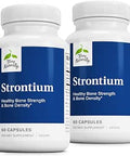 Terry Naturally Strontium Bone Health and Strength Support Supplement Supplement with Vegan Capsules with Strontium Citrate for Superior Absorption 60 Capsules (Pack of 2)