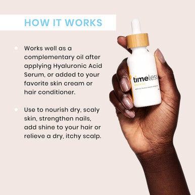 Timeless Skin Care Argan Oil 100% Pure - 8 oz - Heal and Repair Dry Skin, Hair & Nails - Packed with Vitamin E - All Natural - Recommended for Dry to Normal Skin Types
