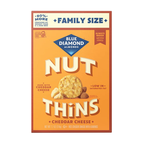 Blue Diamond Almonds Nut-Thins Hint of Sea Salt, 4.25 oz, Pack of 6