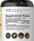 Zinc Picolinate 50mg | 400 Capsules | Value Size | Non-GMO and Gluten Free Supplement | by Carlyle