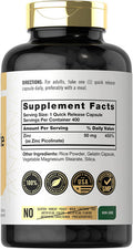 Zinc Picolinate 50mg | 400 Capsules | Value Size | Non-GMO and Gluten Free Supplement | by Carlyle