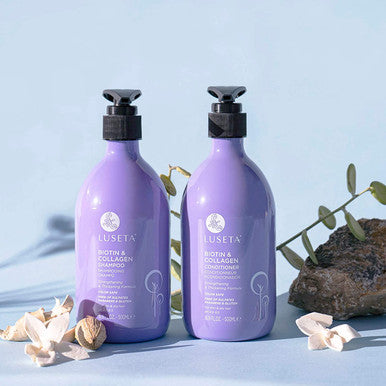 Luseta Biotin Shampoo and Conditioner for Hair Growth Thickening Shampoo for Thinning Hair and Hair Loss Infused with Argan Oil to Repair Damaged Dry Hair Sulfate Paraben 2 x 16.9 fl oz