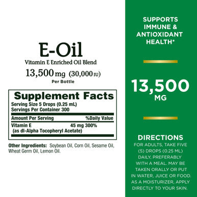 Nature s Bounty Vitamin E Oil 30 000IU Vitamin E 2.5 fl Oz