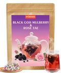 40 Bags Mulberry Leaf Winter Melon & Bitter Melon Peel Tea, Caffeine-Free Natural Ingredients Herbal Tea Bags, Supports Lung Cleanse, No Additives, Daily Enjoyment Tea for Men & Women