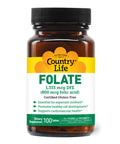 Country Life Folic Acid 800 Mcg Tablets 100'S
