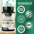 Nature'S Nutrition Digestive Enzymes with Probiotics - Probiotic Multi Enzymes with Probiotics and Prebiotics for Digestive Health and Bloating Relief for Women and Men Daily Enzymes for Gut & Digestion - 120 Capsules