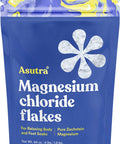 ASUTRA Magnesium Chloride Bath Flakes 4 lbs for Foot Body Soaks Relieve Muscle Cramps Fight Joint Pain Stress Anxiety Headache Relief Pure Zechstein Absorbs Faster Than Epsom Salts