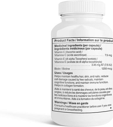 Lissa Health Biotin | For healthy hair, skin and nails | Helps maintain immune function | 2500 mcg | 90 capsules