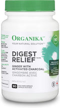 Organika Full Spectrum Plant Enzymes- Helps Break Down Carbs, Fat, Protein, Dairy- 60 Vcaps & Digest Relief- With Ginger And Activated Charcoal- Relief For Digestive Upset, 90 Count (Pack Of 1)