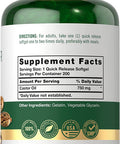Carlyle Castor Oil 750mg | 200 Softgels | Traditional Herb | Non-GMO, Gluten Free Supplement