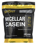 California Gold Nutrition Sport - Micellar Casein, Unflavored, Slow Absorption, 16 Oz (454 G)