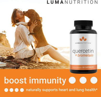 Quercetin 500mg - Quercetin with Bromelain - Powerful Quercetin Supplement - Premium Bromelain Supplement - Cardiovascular Health - Anti-Inflammatory - 60 Capsules