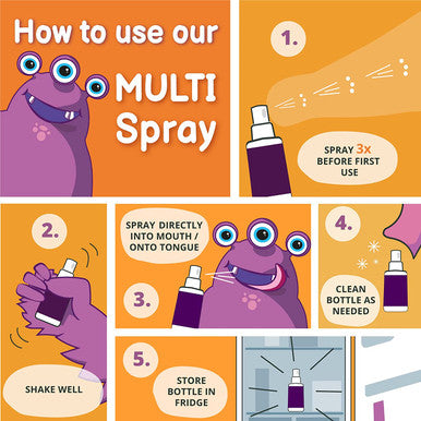 Multivitamin for Kids Spray VegaveroÃƒâ€šÃ‚Â® | Natural Orange Flavour | No Added Sugar | with Vitamin C, D3, K2 & All B Vitamins | 120 Sprays | Childrens Multivitamin Liquid | Vegan