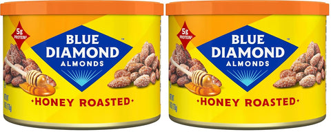 Blue Diamond Almonds Honey Roasted Flavored Snack Nuts, 6 oz, Pack of 1