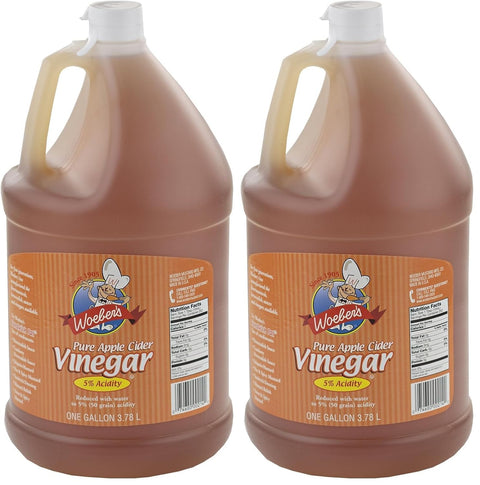 Woeber's Pure Apple Cider Vinegar, 5% Acidity, 128 Ounces (1 Gallon Jug)