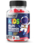Built Nature Kids Multivitamin Gummies - Daily Kids Vitamin Gummy Multivitamins For Children With Vitamins A, C, E, B6, B12, And Minerals - Natural Multi Vitamin Supplement, Non-Gmo, Berry Flavor - 60 Gummies