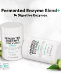 Codeage Fermented Digestive Enzymes Supplement 3-Month Supply - 14 Digestive Enzymes Probiotics Prebiotics Fermented Botanicals Plant-Based Multi Pancreatic Enzymes - 1 Capsule a Day - 90 Capsules