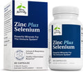 Terry Naturally Zinc Plus Selenium - 60 Capsules - Immune Support, Respiratory Function, Cellular Protection - Non-Gmo, Vegan - 60 Servings