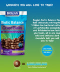 Bioglan Biotic Balance Dark Choc Balls, 3 Billion CFU Probiotic, live cultures wrapped in delicious dark chocolate, contains Lactobacillus Rosell, Bifodobacterium Rosell, & Inulin. 30 balls