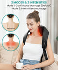 Nekteck Neck Massager, Cordless 6D Shiatsu Neck And Back Massager, Neck Massager For Pain Relief Deep Tissue, Ideal For Men And Women, Ideal For Home, Office And Car, With Heat, Black