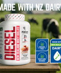 PERFECT SPORTS Diesel 100% New Zealand Whey Protein Isolate Stevia Sweetened No Artificial Ingredients Keto 0g Carb 0g Fat 27g Protein 5 Pounds Salted Caramel