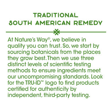 Nature's Way Premium Herbal Pau dArco Inner Bark 545 mg per capsule, 180 VCaps