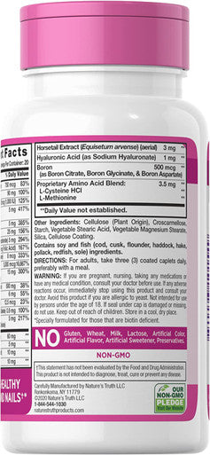 Nature's Truth Ultra Hair, Skin & Nails plus Biotin Coated Caplets - 60 ct, Pack of 6