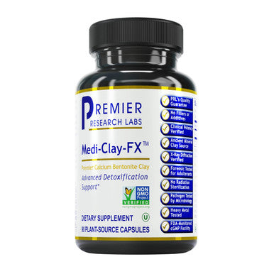 Premier Research Labs Medi-Clay-Fx - Premier Calcium Clay - Detoxification Support - Unique Smectite Form - Pure Vegan - Kosher