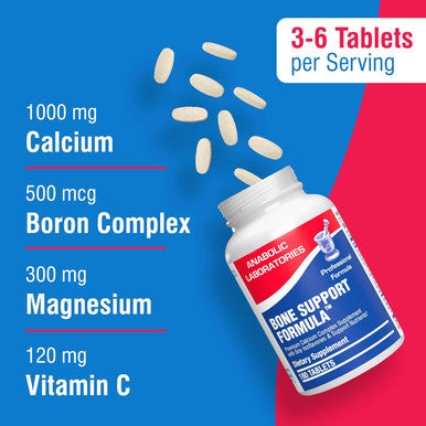 Anabolic Laboratories Bone Support Calcium Complex - 90 Tablets For Bone Health - Vitamins C, D, K, Zinc, Magnesium, And Calcium Supplement For Women And Men