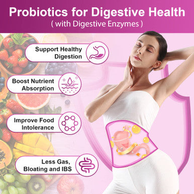 Probiotics For Women Digestive Health, 100 Billion Cfus Probiotic With Digestive Enzymes & Prebiotics, Vaginal Probiotics