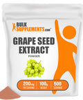 BulkSupplements Grape Seed Extract Powder - Herbal Supplements, Antioxidants Supplement - 200mg of Grapeseed Extract Powder , (100 Grams - 3.5 oz)