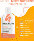 Healthycell Focus & Recall Daily Liquid Brain Supplement For Focus & Memory - Nootropics Supplement For Concentration & Alertness With L-Theanine Omega-3 & Taurine - 30 Gel Packs