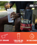 Optimum Nutrition Gold Standard 100% Whey Muscle Building And Recovery Protein Powder With Naturally Occurring Glutamine And Bcaa Amino Acids Vanilla Ice Cream Flavour 15 Servings 450 G
