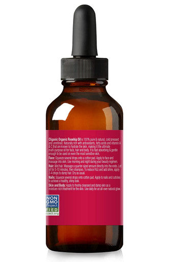 Cliganic USDA Organic Rosehip Seed Oil for Face, 100% Pure | Natural Cold Pressed Unrefined Non-GMO | Carrier Oil for Skin, Hair & Nails
