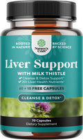 Natures Craft Liver Cleanse Detox & Repair Formula - Herbal Liver Support Supplement with Milk Thistle Turmeric Dandelion Root & Artichoke Extract for Liver Health - Silymarin Milk Thistle Liver Detox Capsules