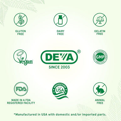 Deva Tiny Tablets Vegan Multivitamins For Women & Men, Multivitamin With Iron, Mineral Supplement, Vitamin C, Vitamin B Complex, Vitamin B12, Vitamin E, Zinc, Gluten Free, 90 Tablets (Pack Of 2)