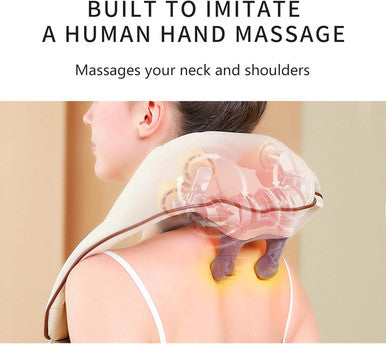 Wireless Neck Shoulder Massager, Soothing Heat, Shiatsu Neck Back Massager Pillow For Neck, Traps, Back Pain, Gifts For Men Women Mom Dad