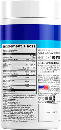 USN Feels Mood & Mind Supplement, Nootropic Brain Supplement - Focus, Concentration & Memory Support - Stress, Mood & Cognitive Supplement - 60 Capsules