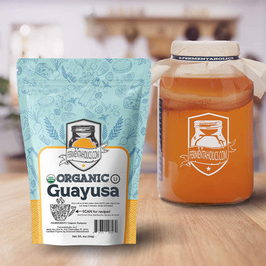 Fermentaholics Usda Organic Loose-Leaf Guayusa Tea - Perfect For Homebrewing Kombucha Hot Tea And Iced Tea - Ou her Premium Taste Aroma And Flavor